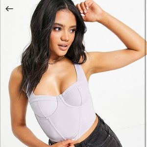 ASOS Design Kim Ribbed Corset